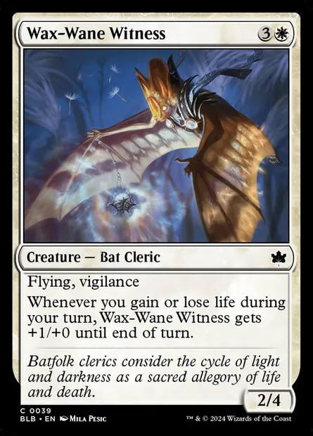 Wax-Wane Witness, Magic card BLB 39 — Bloomburrow set