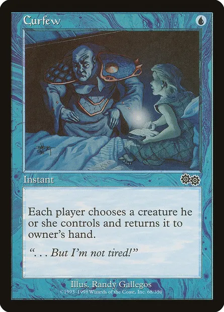 Curfew, Magic card USG 68 — Urza's Saga set