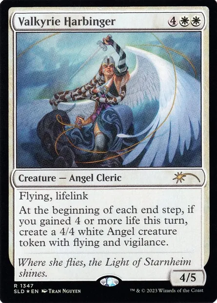 Annonciatrice valkyrie, carte Magic SLD 1347 — extension Secret Lair Drop