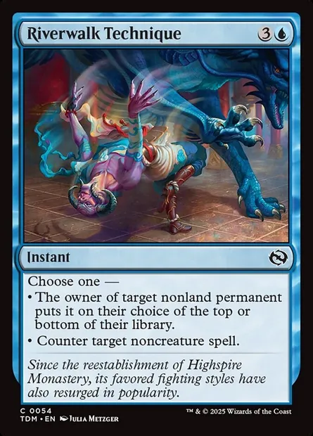 Riverwalk Technique, Magic card TDM 54 — Tarkir: Dragonstorm set