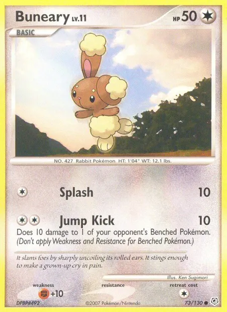 Buneary, Pokémon card DP 73 — Diamond & Pearl set