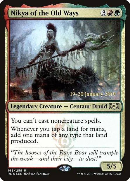Nikya des Traditions, carte Magic PRNA 193s — extension Ravnica Allegiance Promos