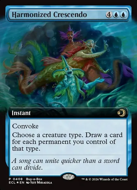 Crescendo harmonisé, carte Magic ECL 408 — extension Lorwyn Eclipsed