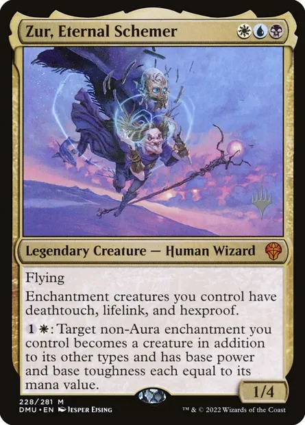 Zur, intrigant éternel, carte Magic PDMU 228p — extension Dominaria United Promos