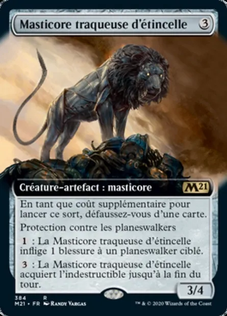 Masticore traqueuse d'étincelle, carte Magic M21 384 — extension Core Set 2021