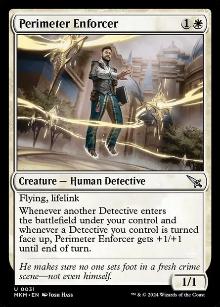 Perimeter Enforcer, Magic card MKM 31 — Murders at Karlov Manor set