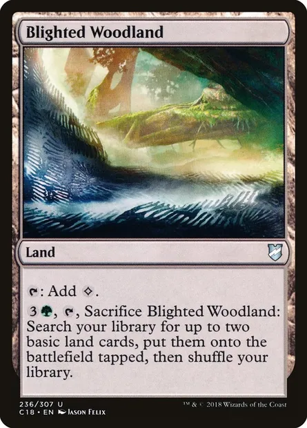 Blighted Woodland, Magic card C18 236 — Commander 2018 set