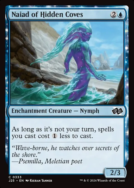Naiad of Hidden Coves, Magic card J25 333 — Foundations Jumpstart set