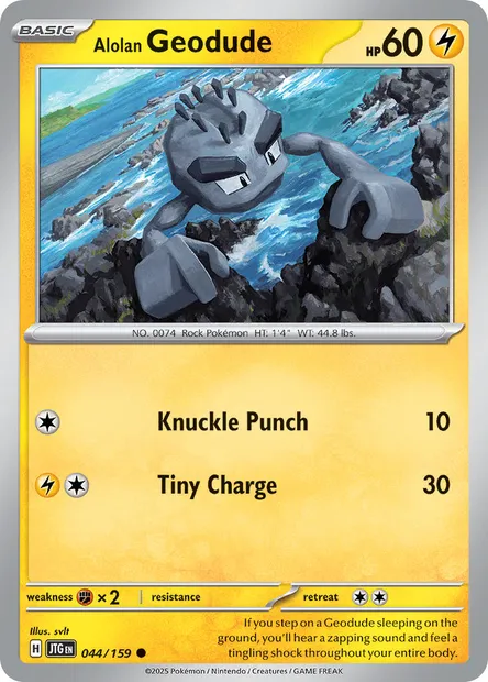 Alolan Geodude, Pokémon card JTG 044 — Journey Together set