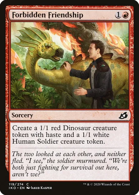 Forbidden Friendship, Magic card IKO 119 — Ikoria: Lair of Behemoths set