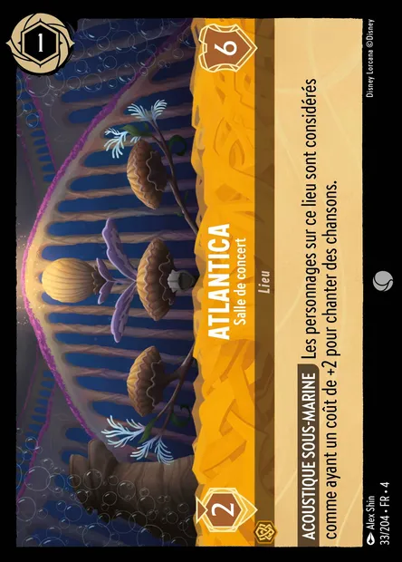Atlantica - Salle de concert, carte Disney Lorcana CH4-033 — extension Le Retour d'Ursula