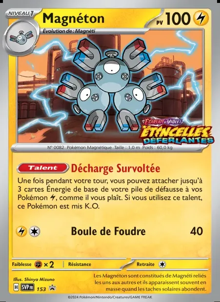 Magnéton, carte Pokémon PR-SV 153 — extension SVP Black Star Promos