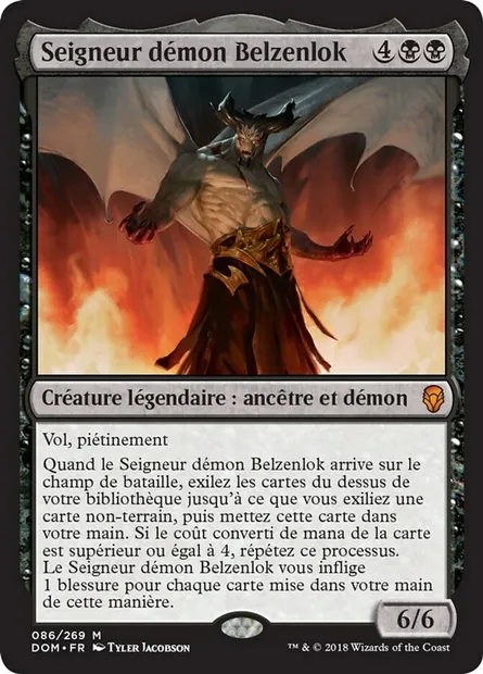 Seigneur démon Belzenlok, carte Magic DOM 86 — extension Dominaria