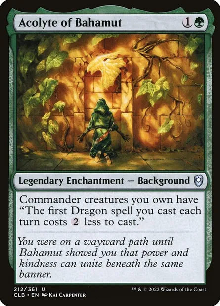 Acolyte of Bahamut, Magic card CLB 212 — Commander Legends: Battle for Baldur's Gate set