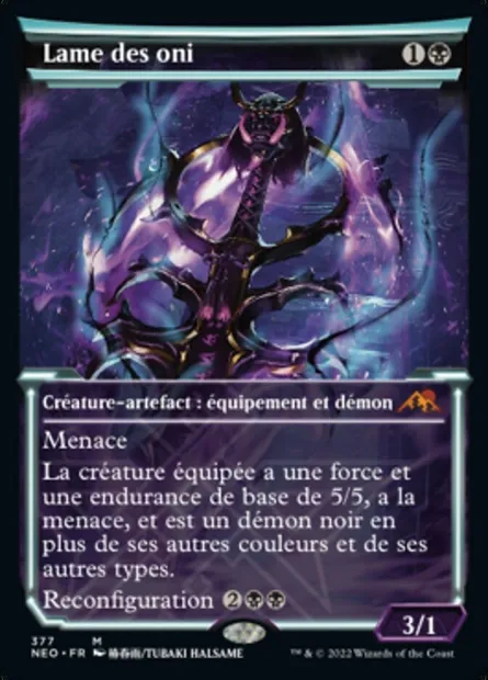 Lame des oni, carte Magic NEO 377 — extension Kamigawa: La Dynastie Néon