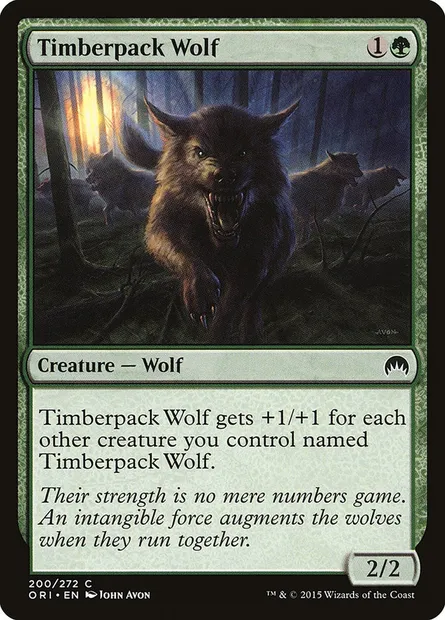 Timberpack Wolf, Magic card ORI 200 — Magic Origins set