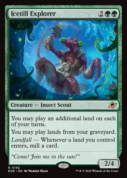 Icetill Explorer, Magic card EOE 192 — Edge of Eternities set