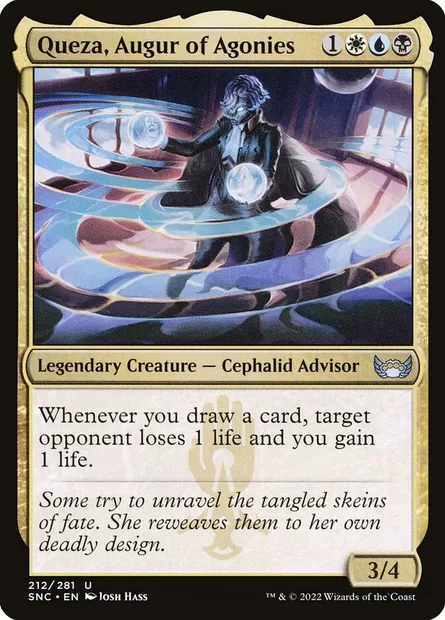 Queza, Augur of Agonies, Magic card SNC 212 — Streets of New Capenna set