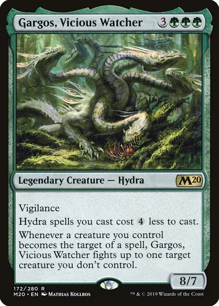 Gargos, Vicious Watcher, Magic card M20 172 — Core Set 2020 set