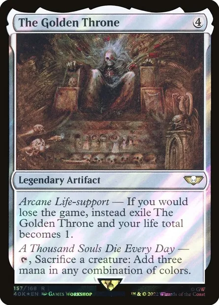 The Golden Throne, Magic card 40K 157★ — Warhammer 40,000 Commander set