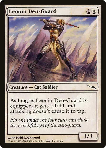 Leonin Den-Guard, Magic card MRD 9 — Mirrodin set