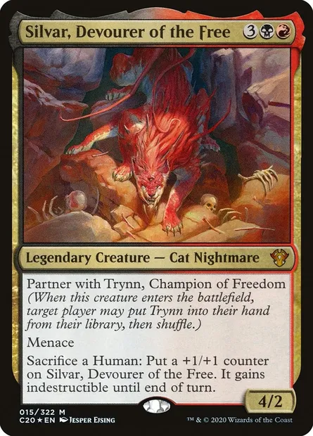 Silvar, Devourer of the Free, Magic card C20 15 — Commander 2020 set