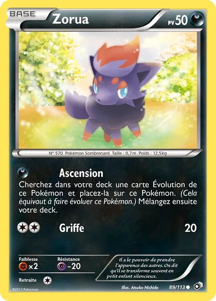 Zorua, carte Pokémon LTR 89 — extension Legendary Treasures