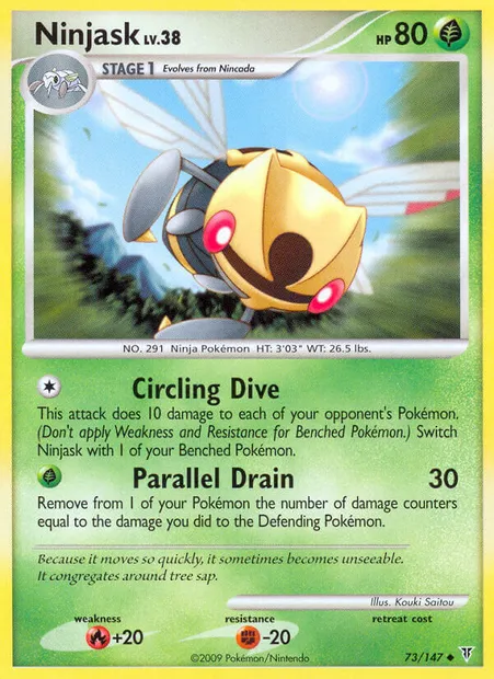 Ninjask, Pokémon card SV 73 — Supreme Victors set