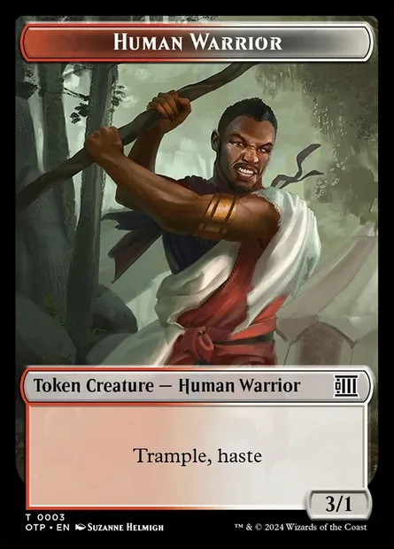 Human Warrior, Magic card TOTP 3 — Breaking News Tokens set
