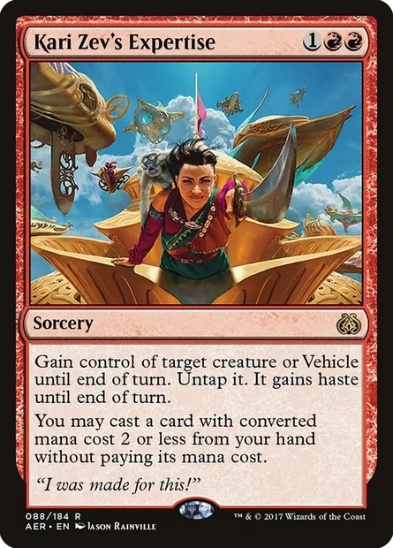 Kari Zev's Expertise, Magic card AER 88 — Aether Revolt set
