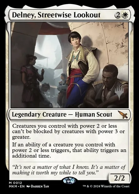 Delney, Streetwise Lookout, Magic card PMKM 12p — Murders at Karlov Manor Promos set
