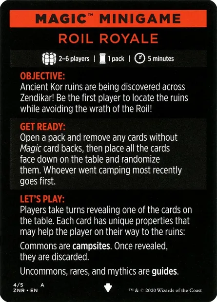 Roil Royale // Roil Royale (cont'd), Magic card MZNR 4 — Zendikar Rising Minigames set