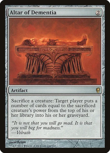 Altar of Dementia, Magic card CNS 196 — Conspiracy set