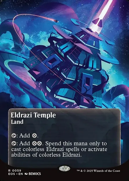 Temple eldrazi, carte Magic EOS 59 — extension Edge of Eternities: Stellar Sights