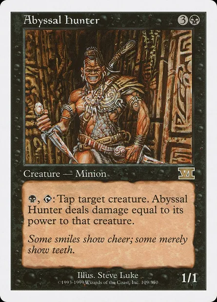 Abyssal Hunter, Magic card 6ED 109 — Classic Sixth Edition set