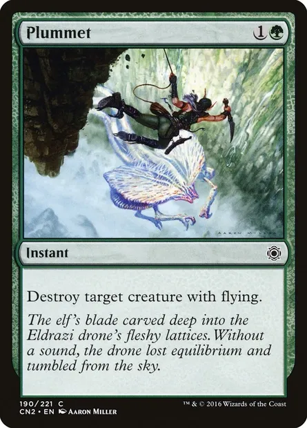 Plummet, Magic card CN2 190 — Conspiracy: Take the Crown set