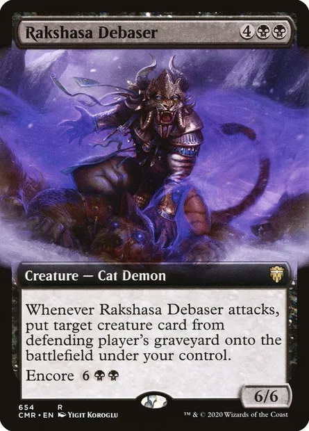 Rakshasa Debaser, Magic card CMR 654 — Commander Legends set