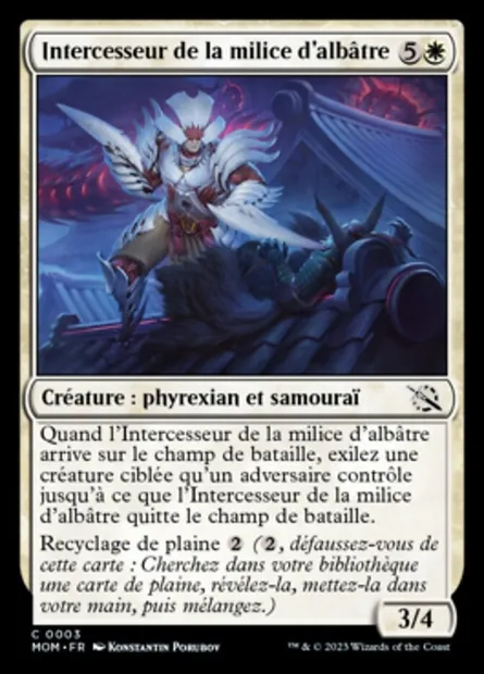 Intercesseur de la milice d'albâtre, carte Magic MOM 3 — extension L'invasion des machines