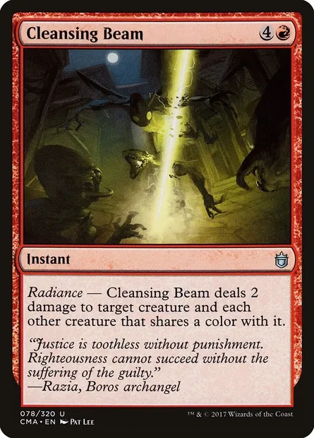 Cleansing Beam, Magic card CMA 78 — Commander Anthology set