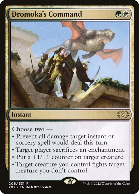Dromoka's Command, Magic card 2X2 206 — Double Masters 2022 set