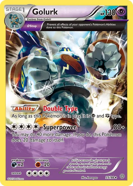 Golurk, Pokémon card AOR 35 — Ancient Origins set