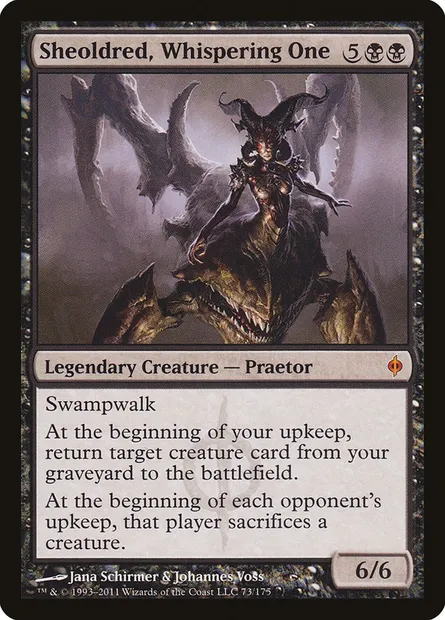 Sheoldred, Whispering One, Magic card NPH 73 — New Phyrexia set