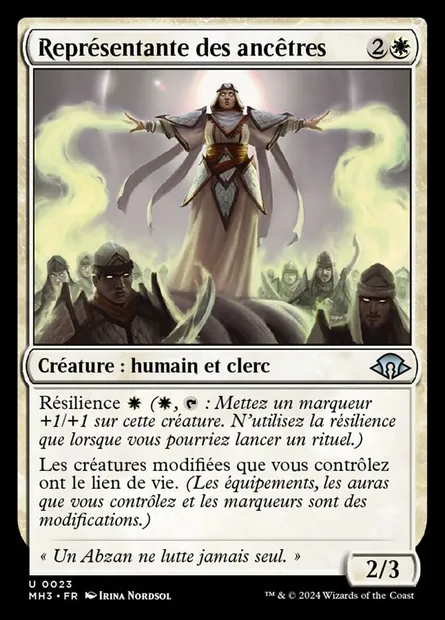 Représentante des ancêtres, carte Magic MH3 23 — extension Modern Horizons 3