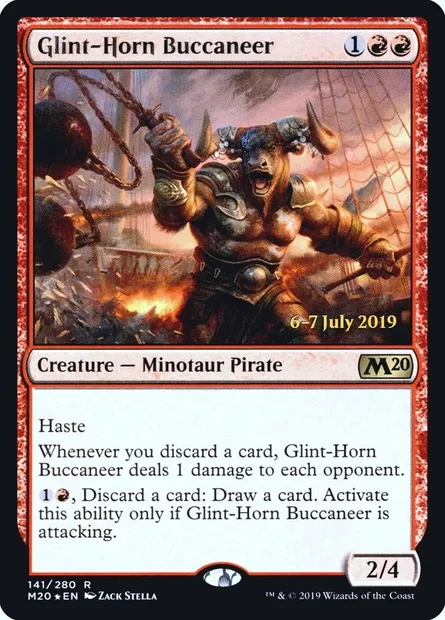 Glint-Horn Buccaneer, Magic card PM20 141s — Core Set 2020 Promos set