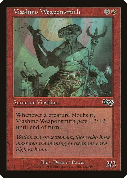 Viashino Weaponsmith, Magic card USG 226 — Urza's Saga set