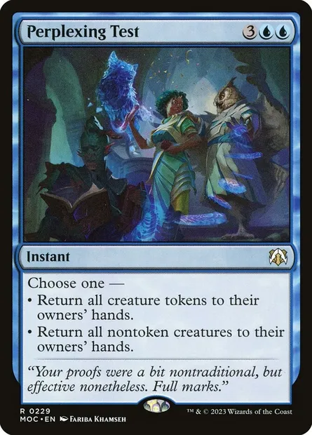 Perplexing Test, Magic card MOC 229 — March of the Machine Commander set
