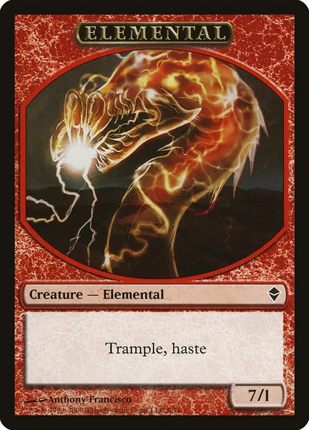 Elemental, Magic card TZEN 8 — Zendikar Tokens set