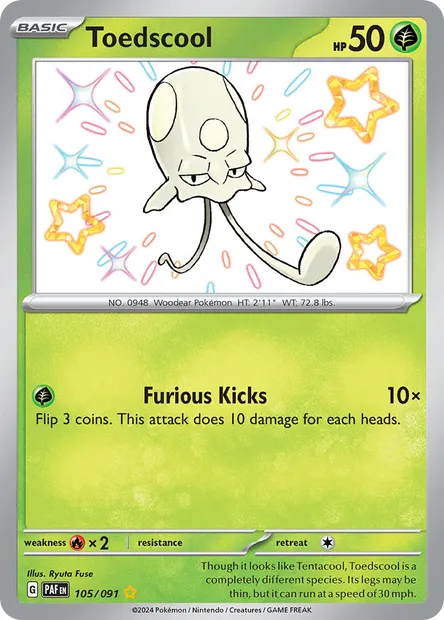 Toedscool, Pokémon card PAF 105 — Paldean Fates set