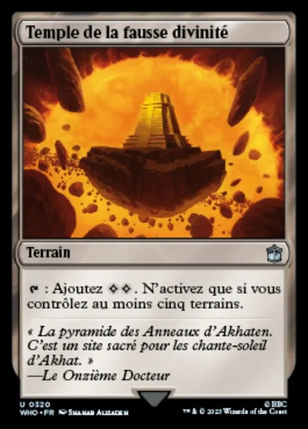 Temple de la fausse divinité, carte Magic WHO 320 — extension Doctor Who