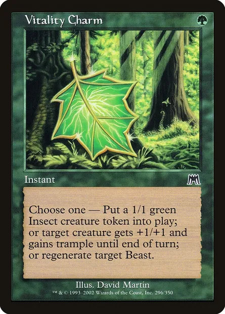 Vitality Charm, Magic card ONS 296 — Onslaught set